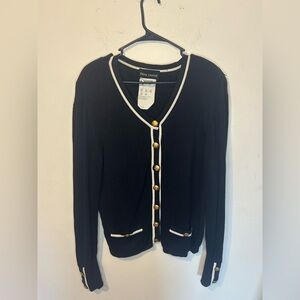 Vtg Rena Lange Bergdorf Goodman Navy Blue Blazer Jacket Size Us 14